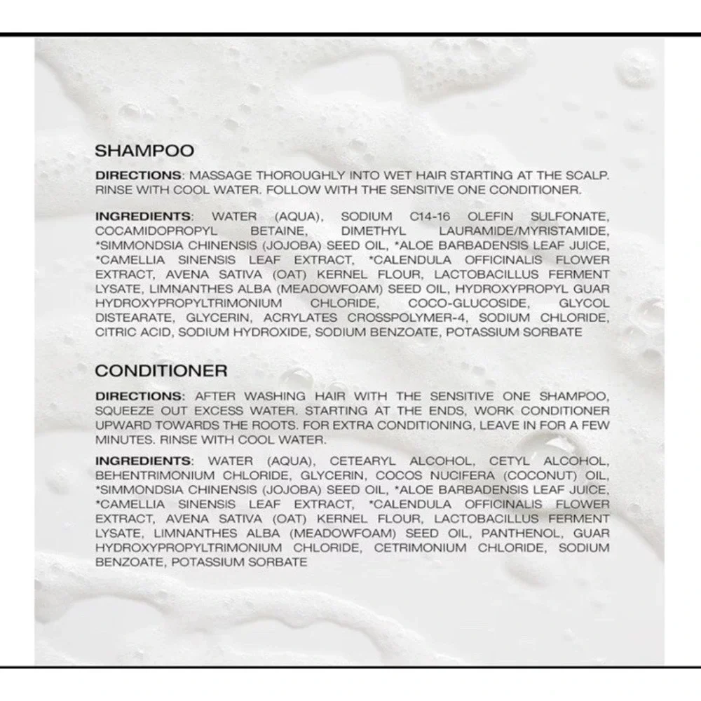 Raw Sugar Shampoo and Conditioner Set, The Sensitive One Hair Care Duo, 18 Fl Oz